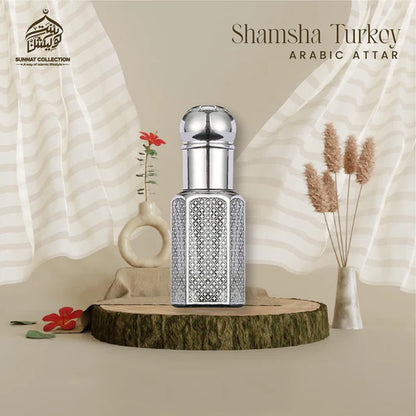 Shamsha Turkey  Attar – Pure Damask Rose Elegance & Light Musk Essence (Alcohol‑Free, Romantic)