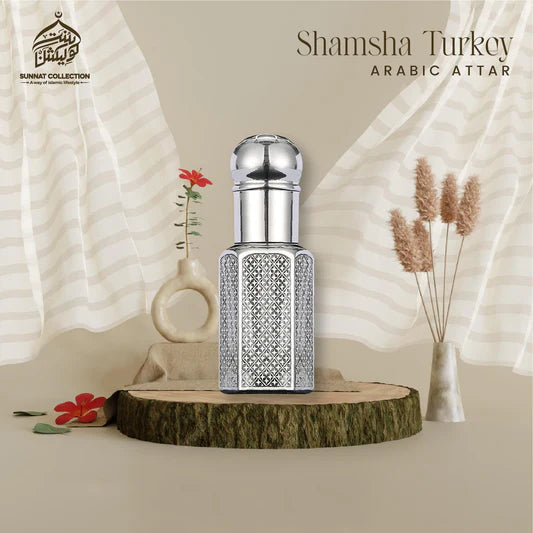Shamsha Turkey  Attar – Pure Damask Rose Elegance & Light Musk Essence (Alcohol‑Free, Romantic)