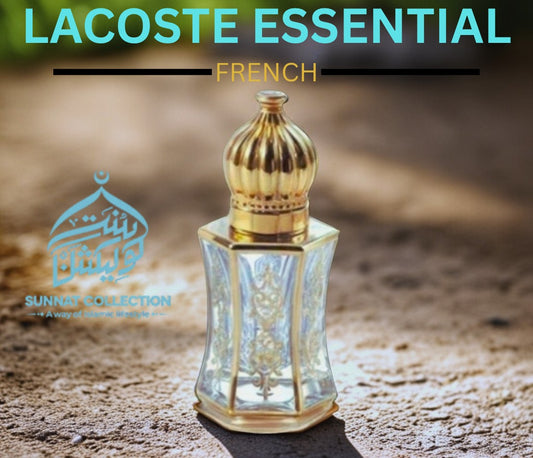 Lacoste Essential Attar – Fresh, Green & Energizing Perfume Oil (Alcohol-Free, Long-Lasting, Prayer Safe)